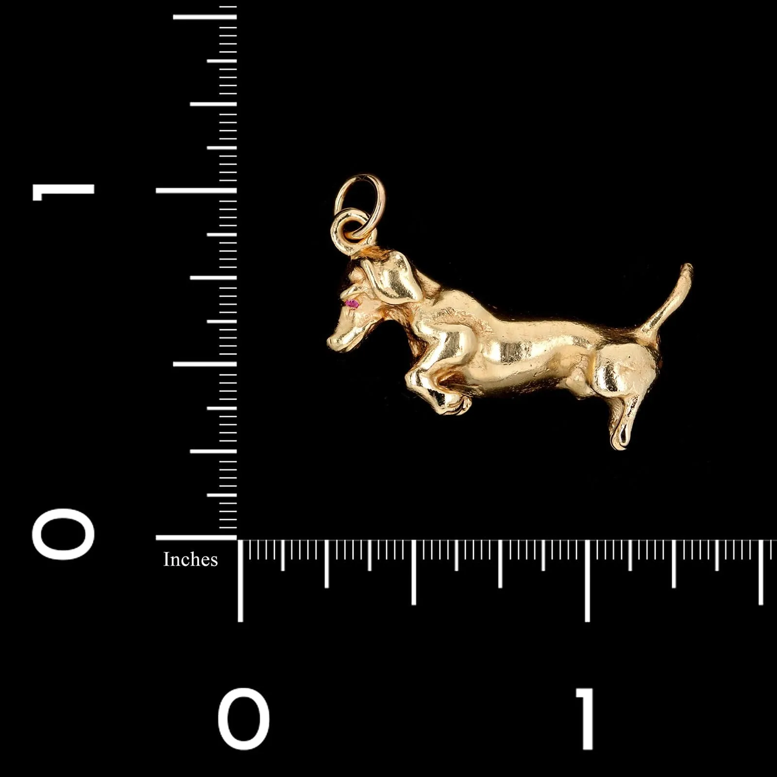 14K Yellow Gold Estate Dachshund Charm