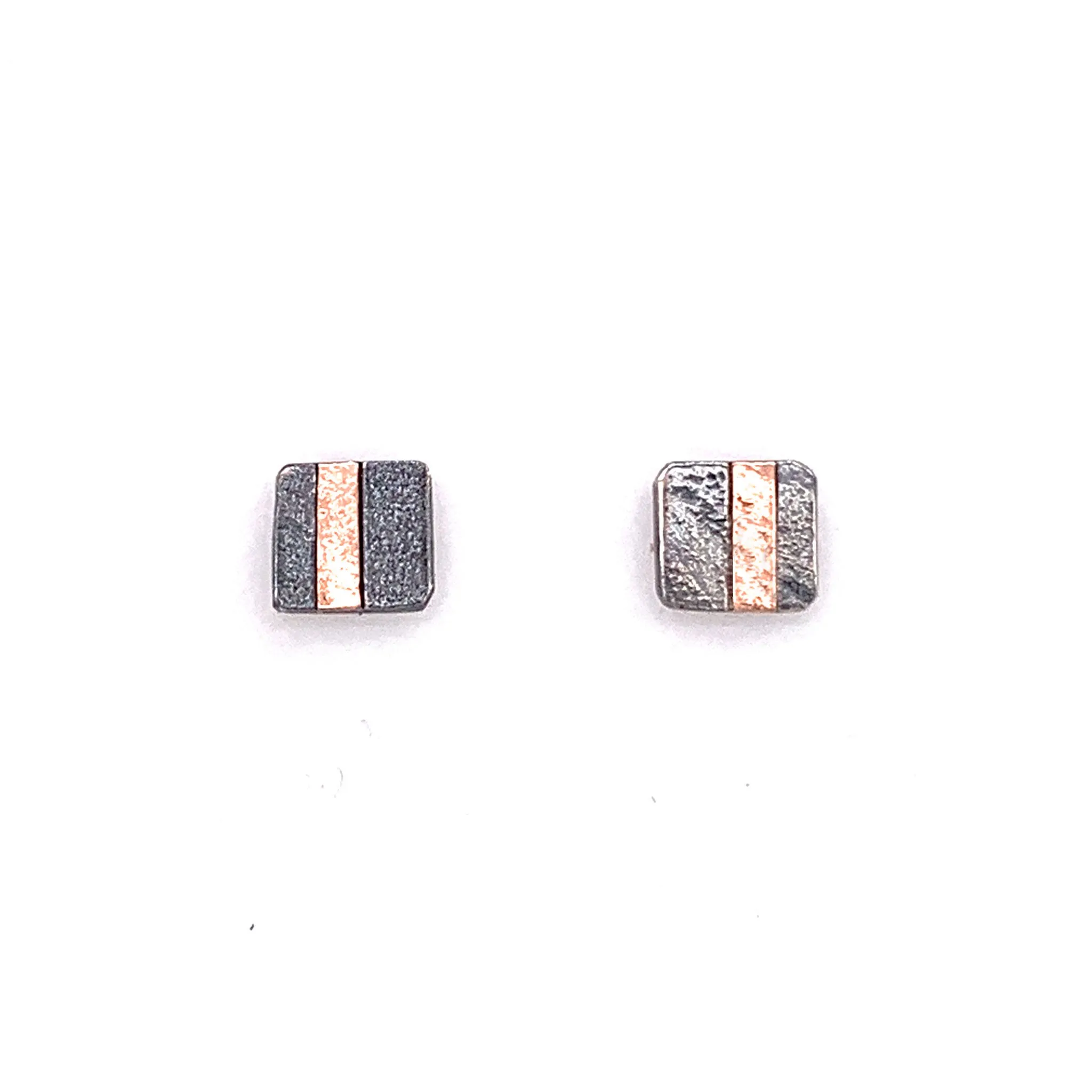 18k Inlay Square Post Earrings  (E1775)