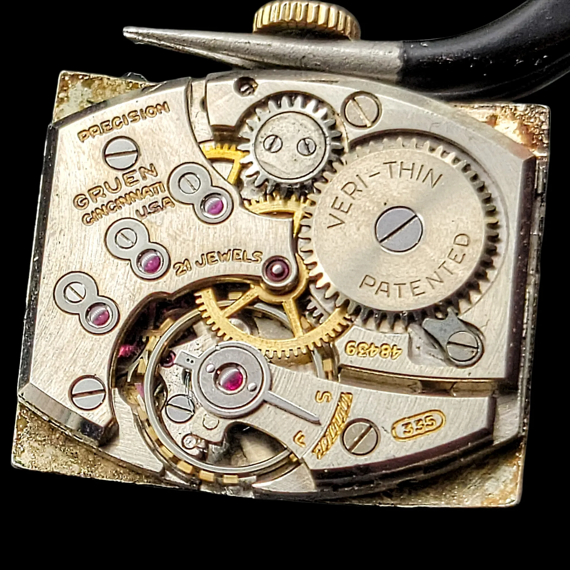 1950 GRUEN 21 Jewels Precision Watch Veri-Thin Cal. 335