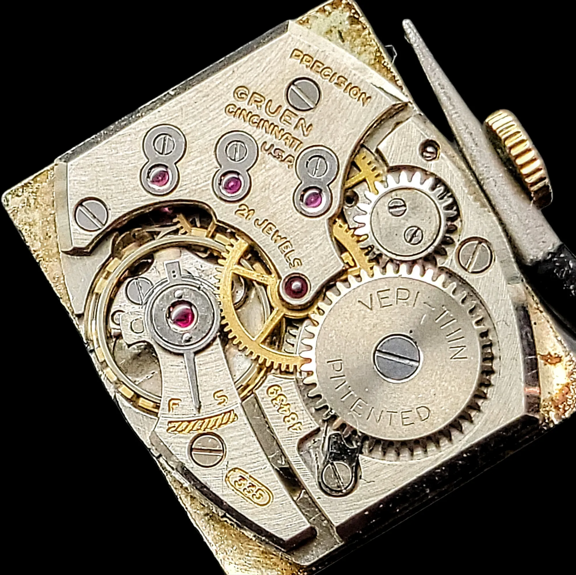 1950 GRUEN 21 Jewels Precision Watch Veri-Thin Cal. 335