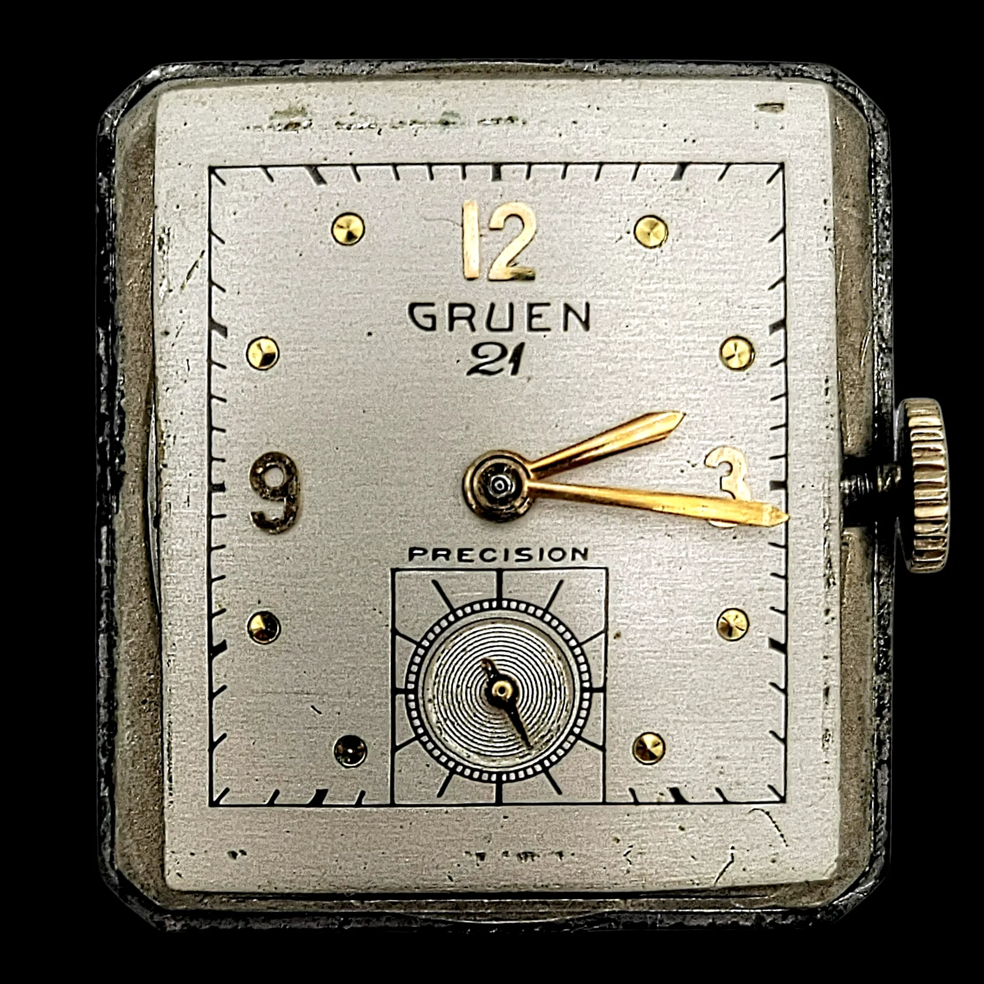 1950 GRUEN 21 Jewels Precision Watch Veri-Thin Cal. 335