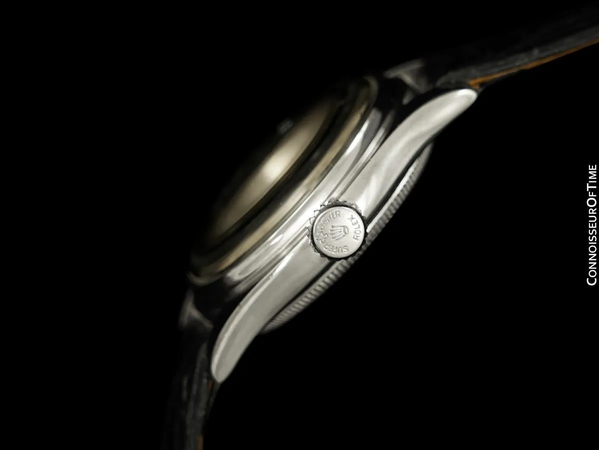 1951 Rolex Oyster Royal Mens Vintage "Shock Resisting" Watch, Stainless Steel - Classic & Rare Design