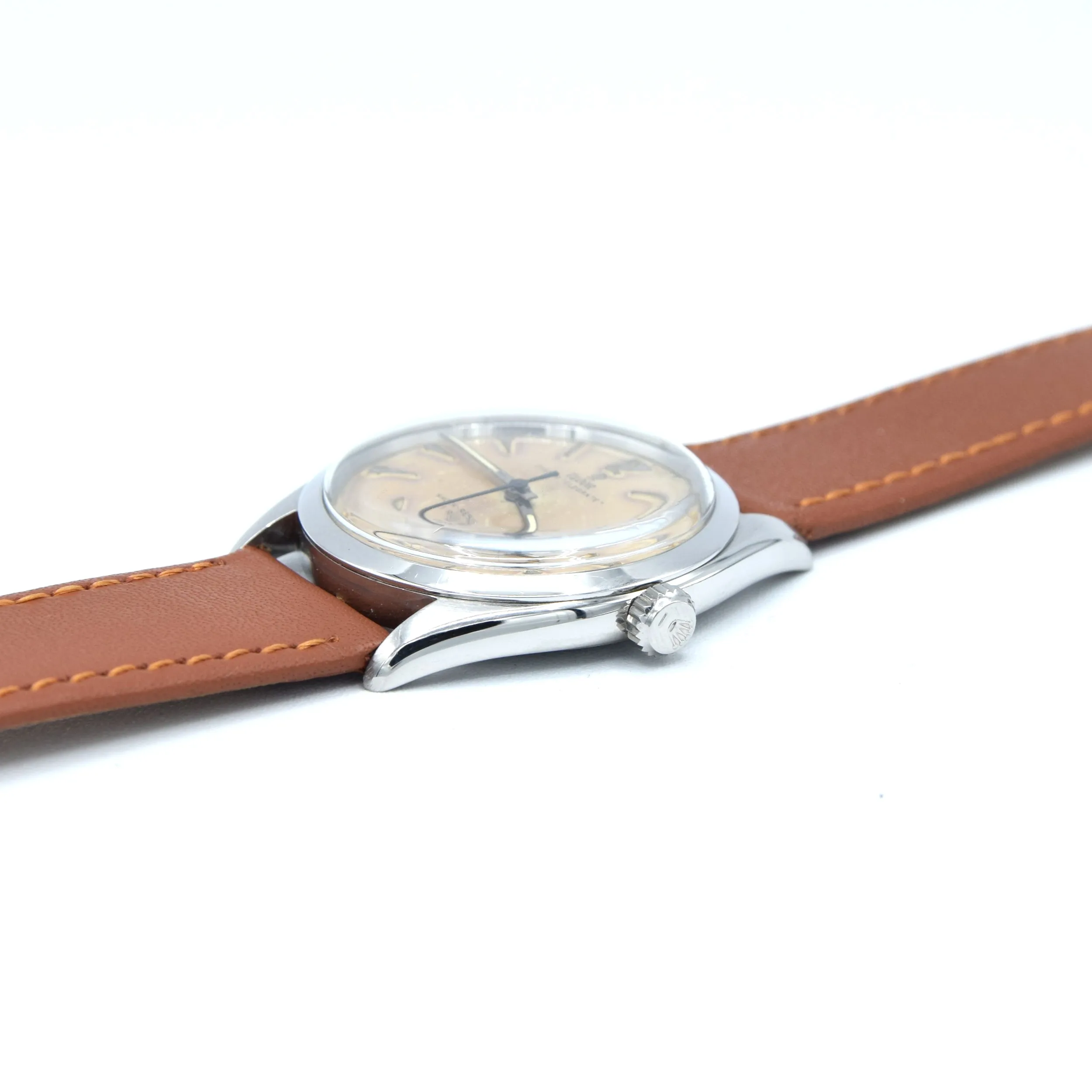 1957 Tudor Oyster 'Elegante' Wristwatch Model 7960 with rare patina Dial in Stainless Steel   Box