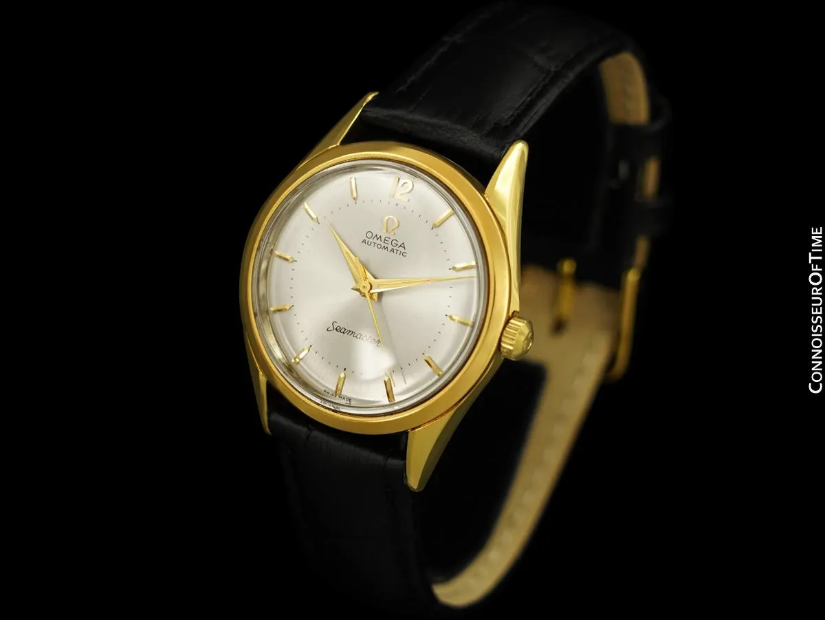 1958 Omega Seamaster Mens Vintage Automatic Watch - 18K Gold Plated & Stainless Steel