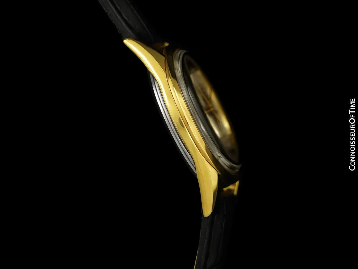 1958 Omega Seamaster Mens Vintage Automatic Watch - 18K Gold Plated & Stainless Steel