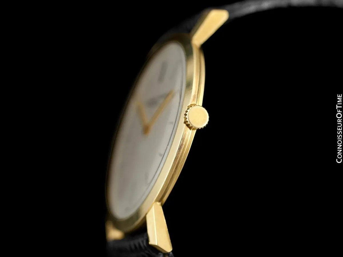 1960's Audemars Piguet "Extra-Flat" Vintage Mens Midsize Watch - 18K Gold