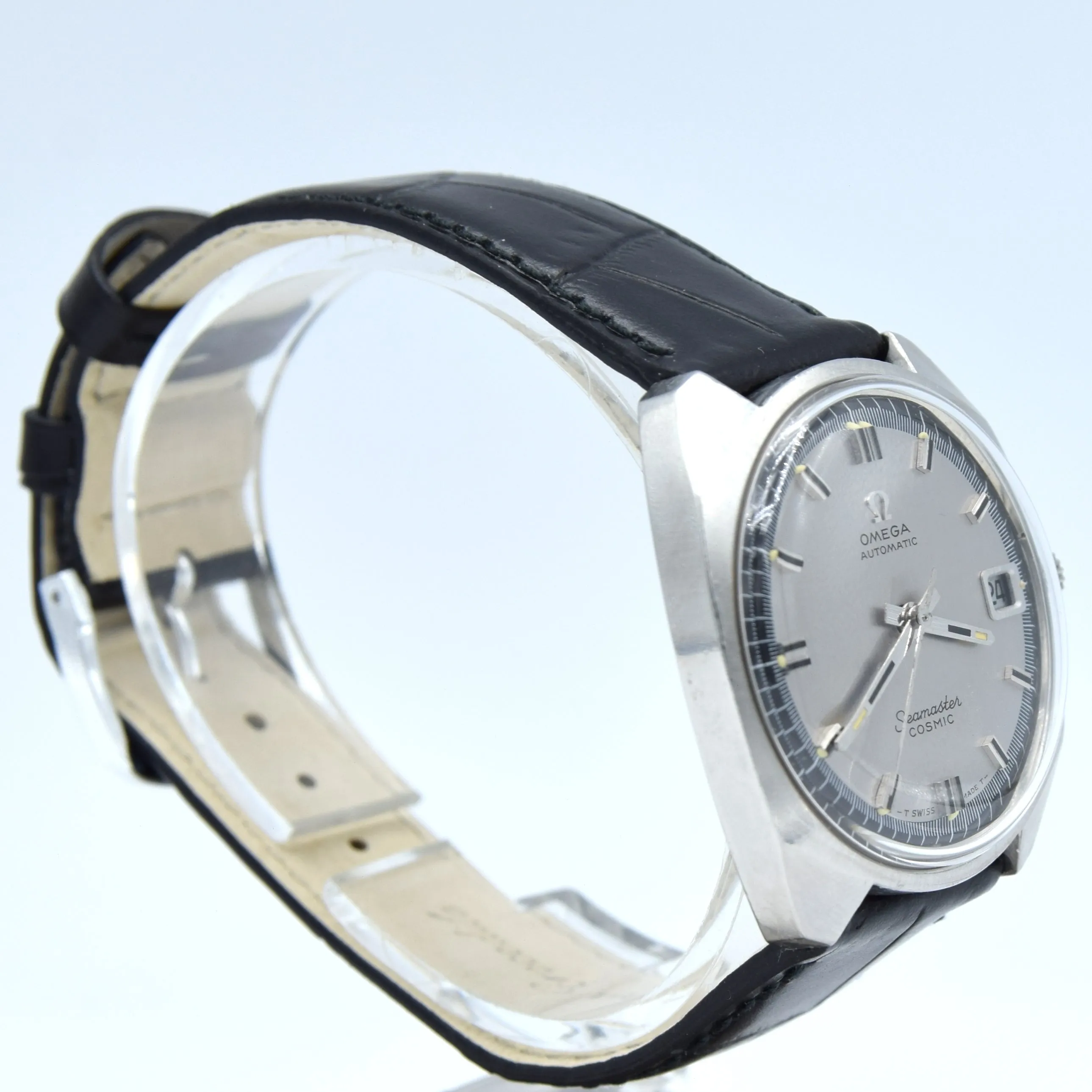 1968 Omega automatic cosmic date Model 166.022 in Stainless Steel Monocoque with two tone dial