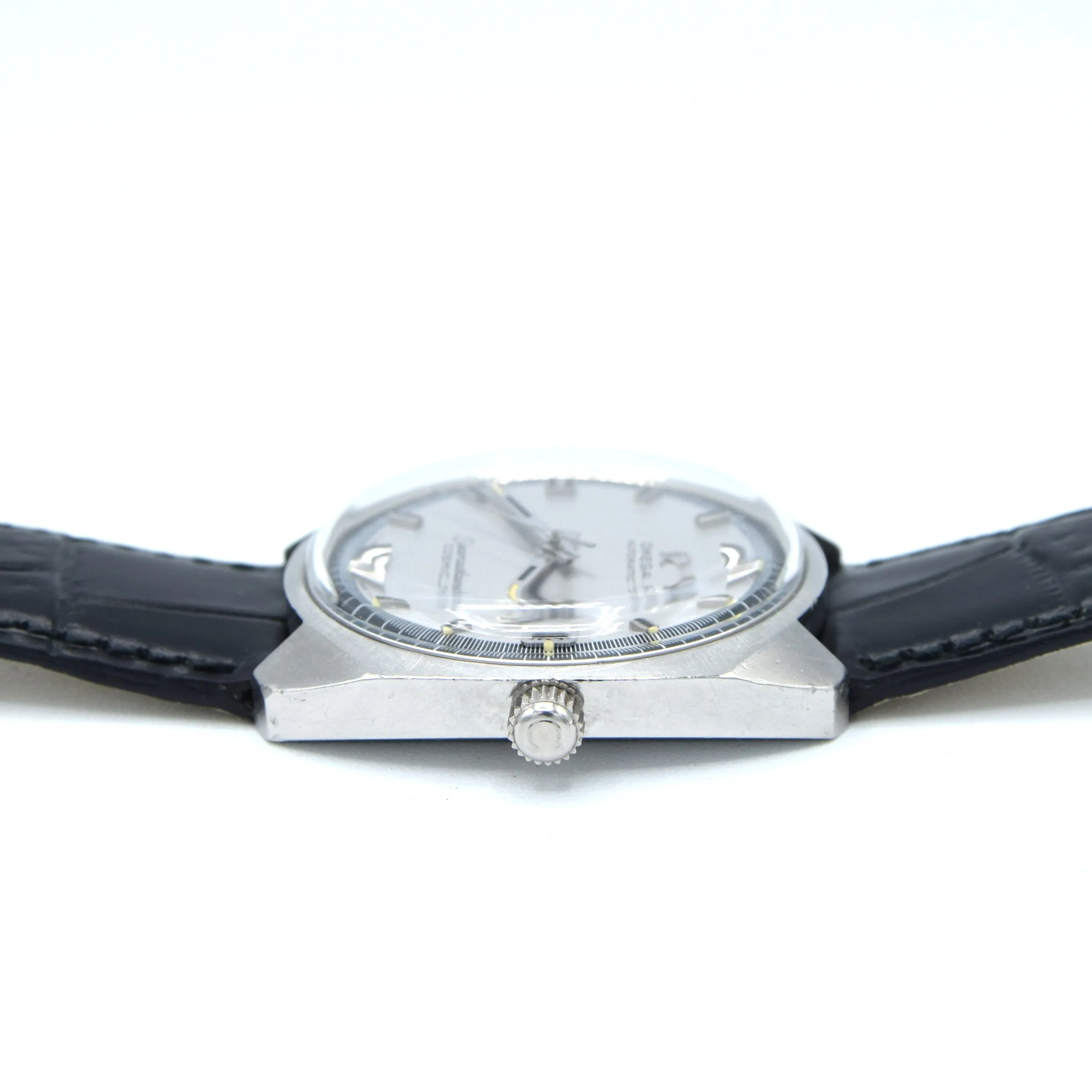 1968 Omega automatic cosmic date Model 166.022 in Stainless Steel Monocoque with two tone dial