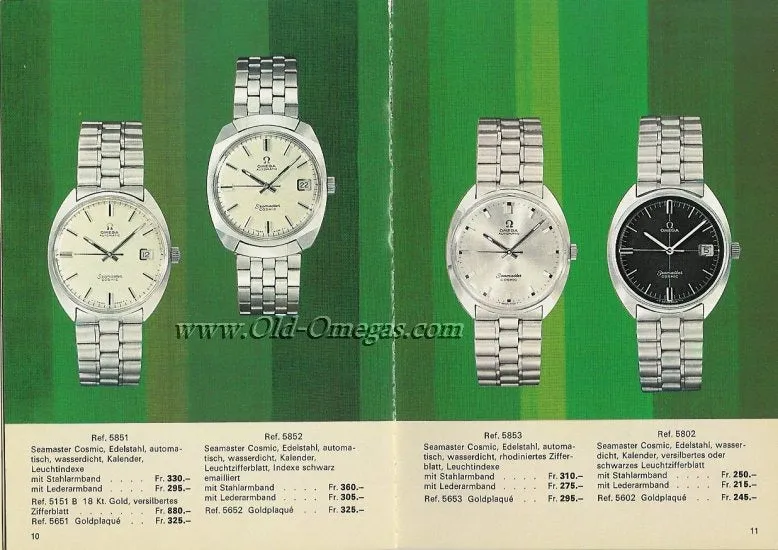 1968 Omega automatic cosmic date Model 166.022 in Stainless Steel Monocoque with two tone dial