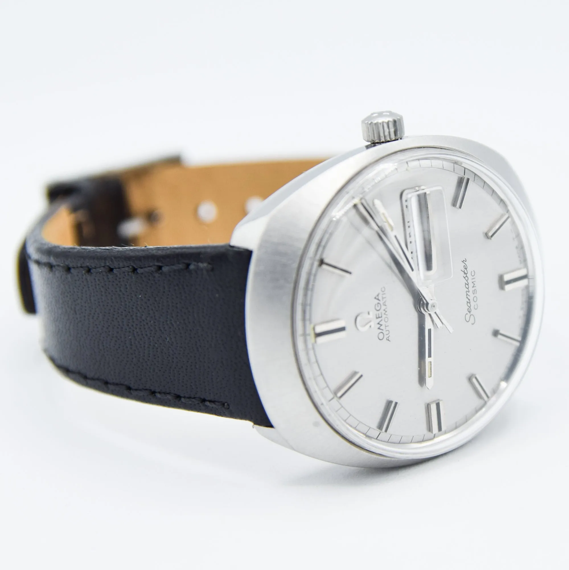 1969 Omega Seamaster Cosmic Day/Date Model 166.035 in Stainless Steel Moncoque Case