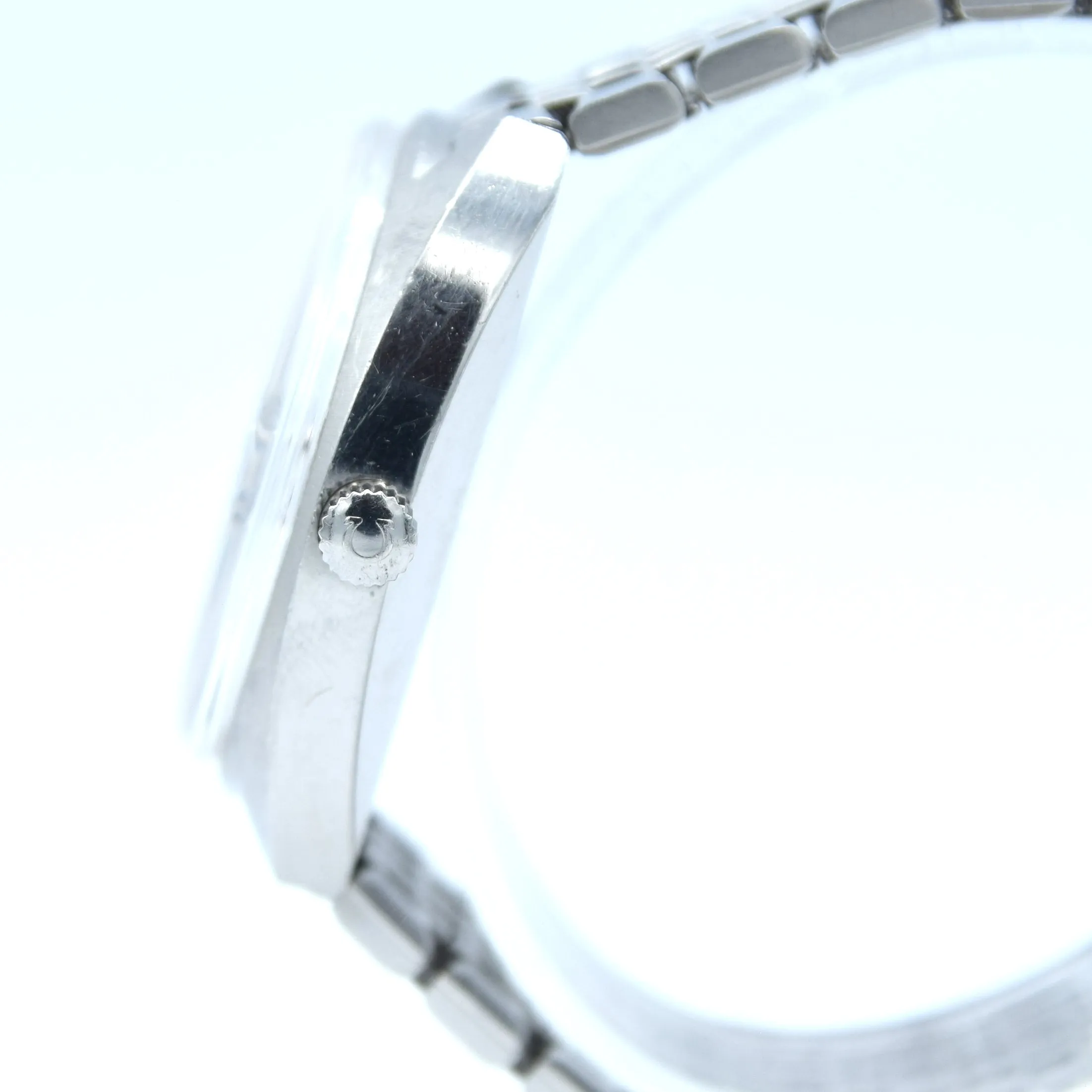 1969 Omega Seamaster Cosmic Day/Date Model 166.036 in Stainless Steel Monocoque Case on Beads of Rice Bracelet