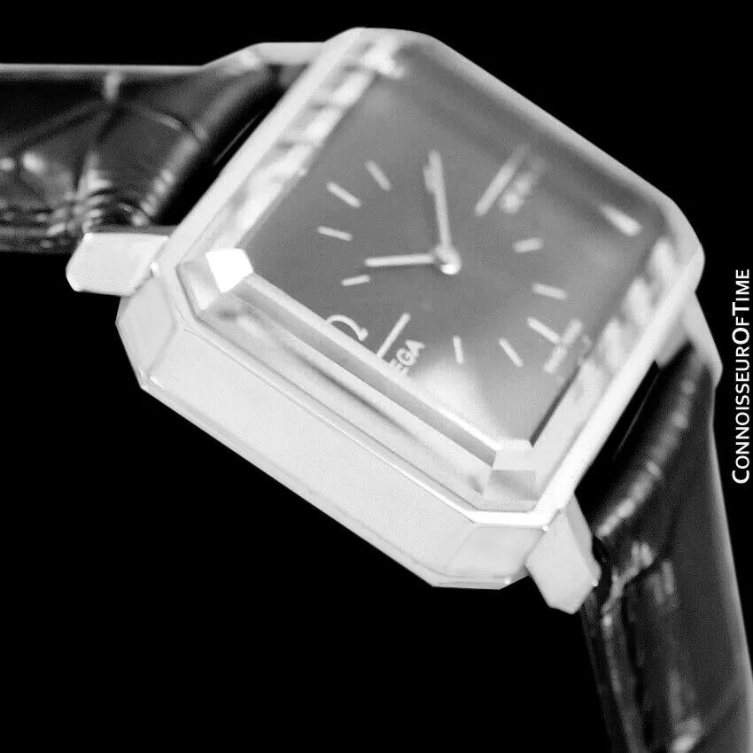 1973 Omega De Ville Mens Midsize "Emerald" Modern Watch By Andrew Grima - Stainless Steel