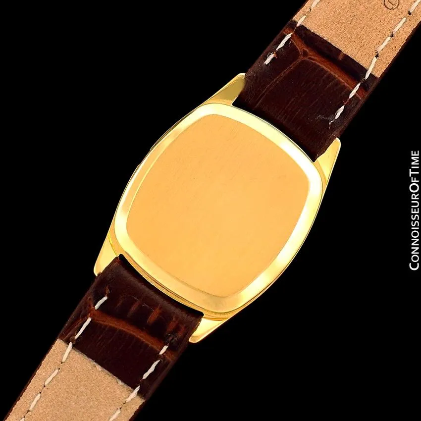 1980's Omega De Ville Vintage Ladies Dress Quartz Watch - 18K Gold Plated & Stainless Steel
