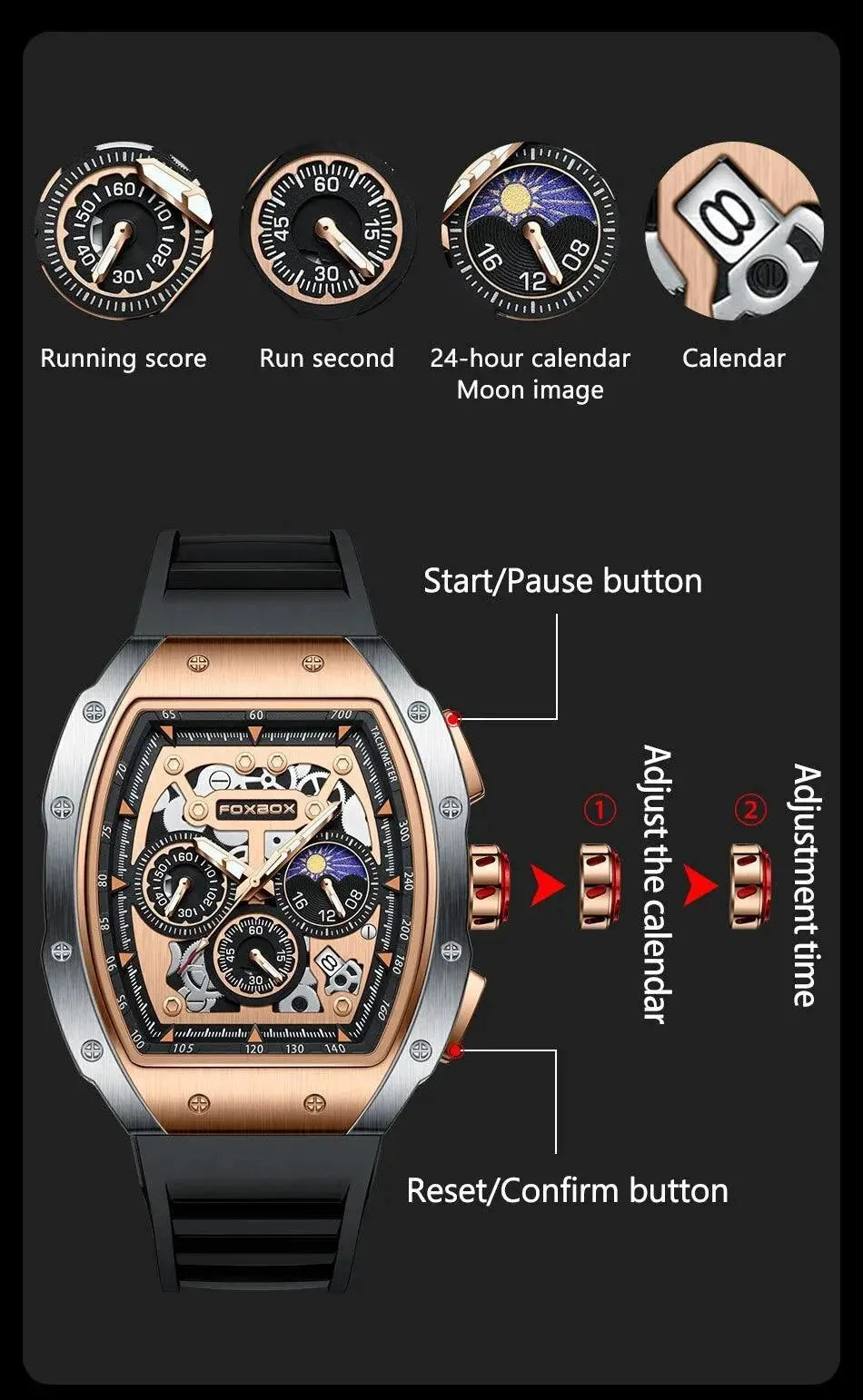 2025 Luxury Sports Watch for Men | Waterproof Military Quartz Chronograph ⌚