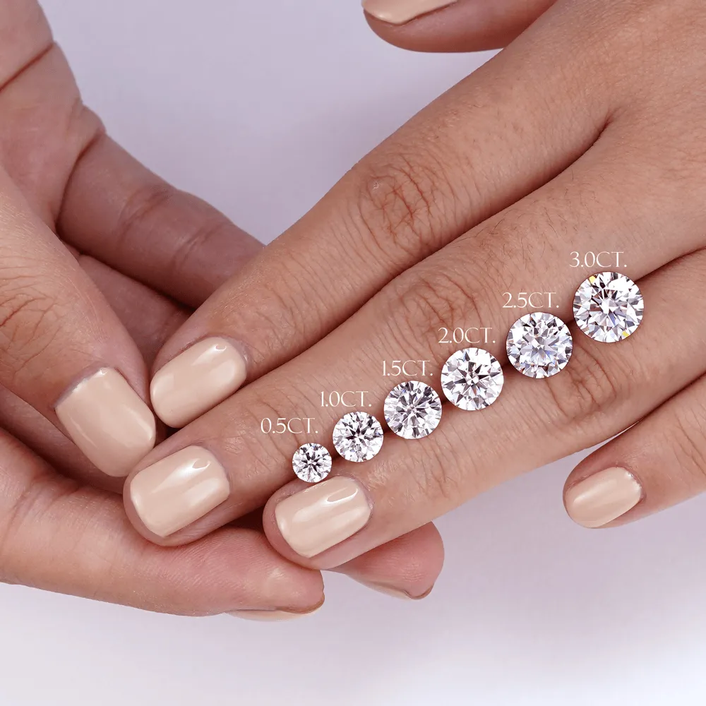 3 CT. Round Brilliant Solitaire Moissanite Engagement Ring With Accents