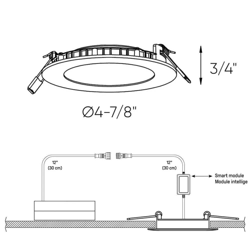 4" RGB CCT Smart Recessed Trim