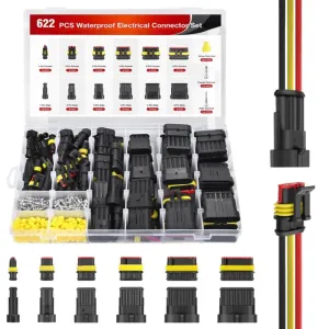 622PCS 1 2 3 4 5 6 Pin Electrical Connector Plug Male Female Terminal Wire Connector