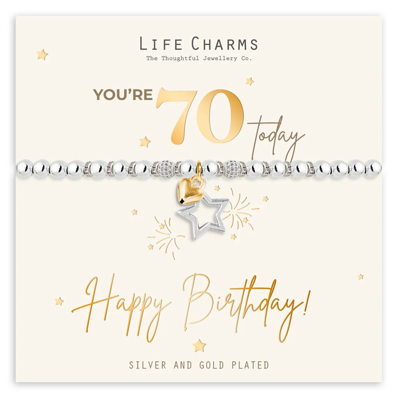 70th Happy Birthday Bracelet