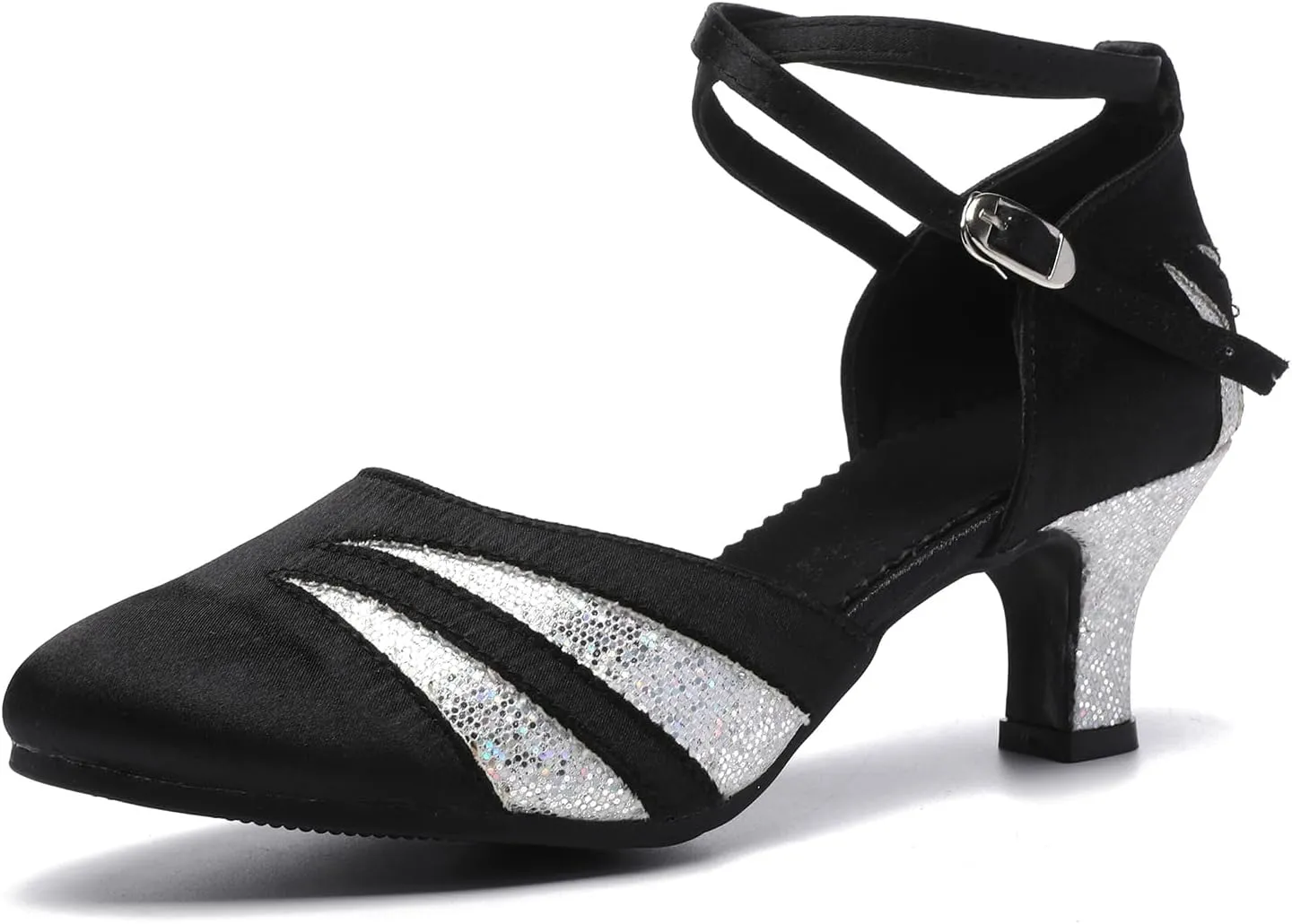 AOQUNFS Women's Latin Dance Shoes Colsed Toe Ballroom Modern Salsa Practice Dance Shoes