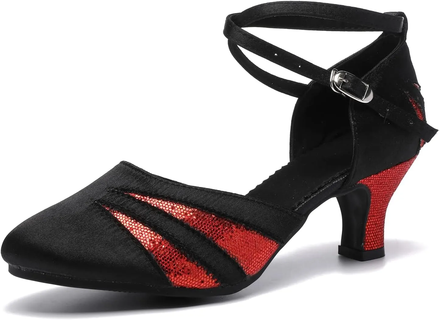 AOQUNFS Women's Latin Dance Shoes Colsed Toe Ballroom Modern Salsa Practice Dance Shoes
