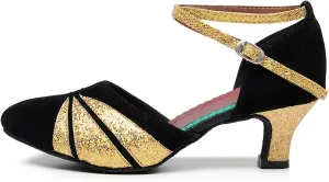 AOQUNFS Women's Latin Dance Shoes Colsed Toe Ballroom Modern Salsa Practice Dance Shoes