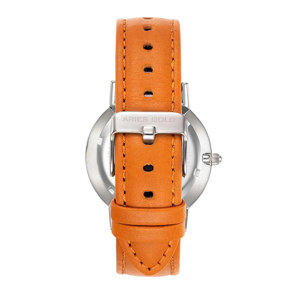 Aries Gold Urban Santos Brown Leather Strap G 1022 S-W Watch