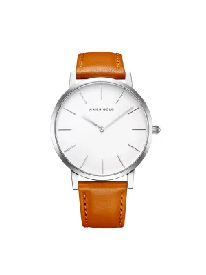 Aries Gold Urban Santos Brown Leather Strap G 1022 S-W Watch