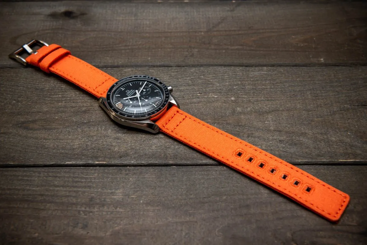 Army premium canvas watch strap, canvas watch band. Handmade in Finland - 20 mm, 22 mm.