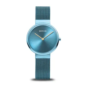 Bering Ladies Classic Blue Mesh Bracelet Watch
