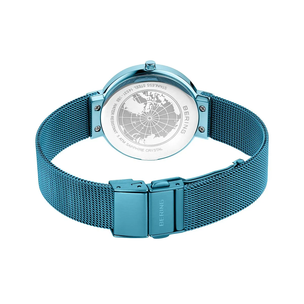 Bering Ladies Classic Blue Mesh Bracelet Watch