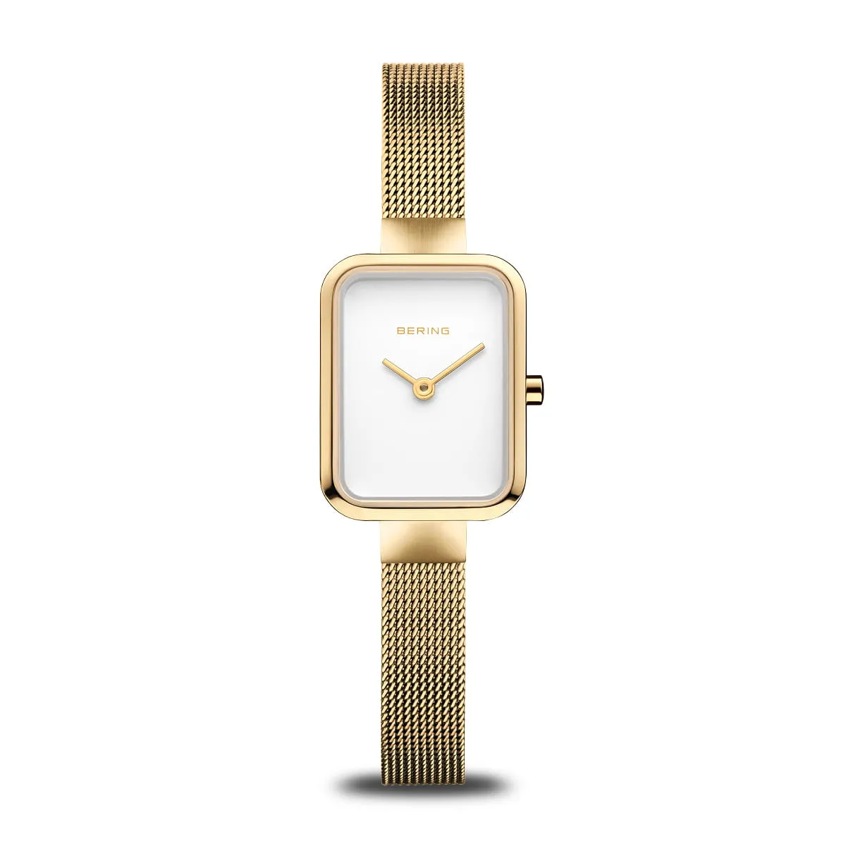 Bering Ladies Gold Petite Square Watch