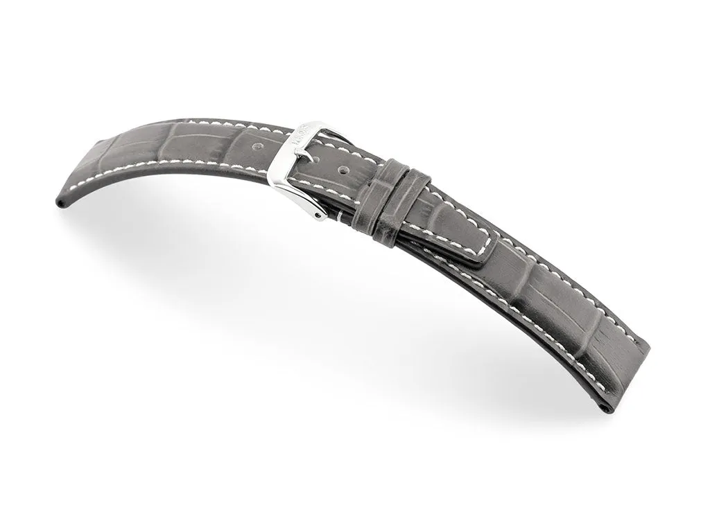 Boston - Stone Grey - Alligator Grained