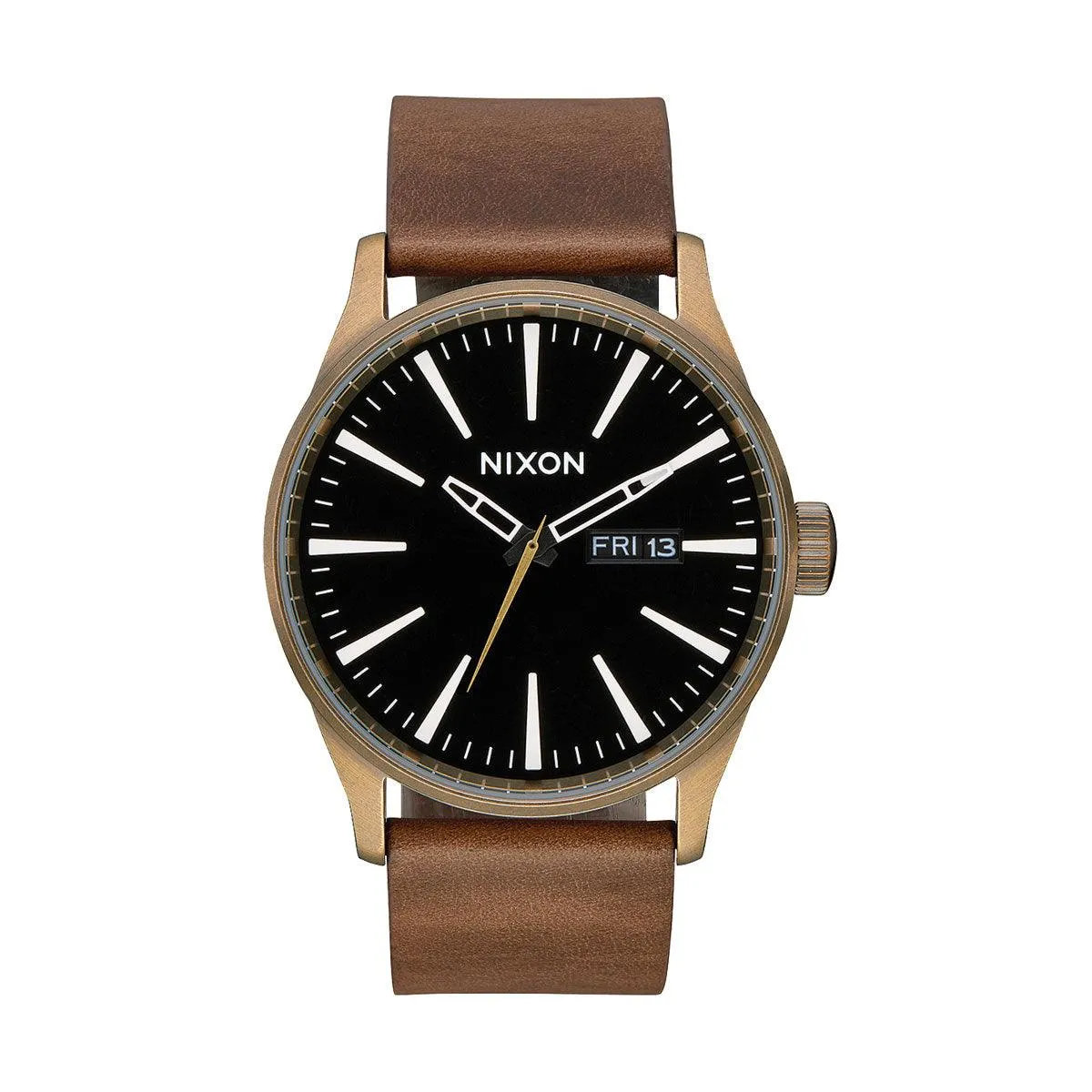 Brass / Black / Brown - Sentry Leather, 42mm - A105 3053-00