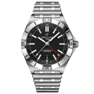 Breitling Chronomat GMT 40mm Black Dial Automatic Gents Watch A32398101B1A1