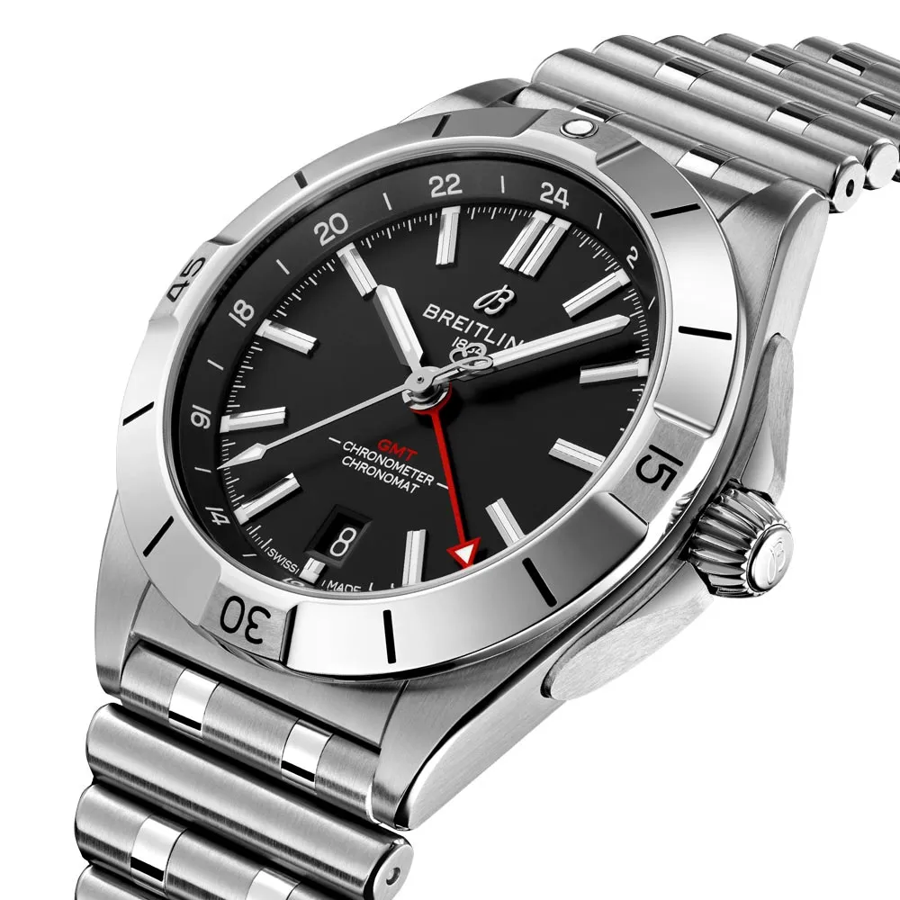 Breitling Chronomat GMT 40mm Black Dial Automatic Gents Watch A32398101B1A1