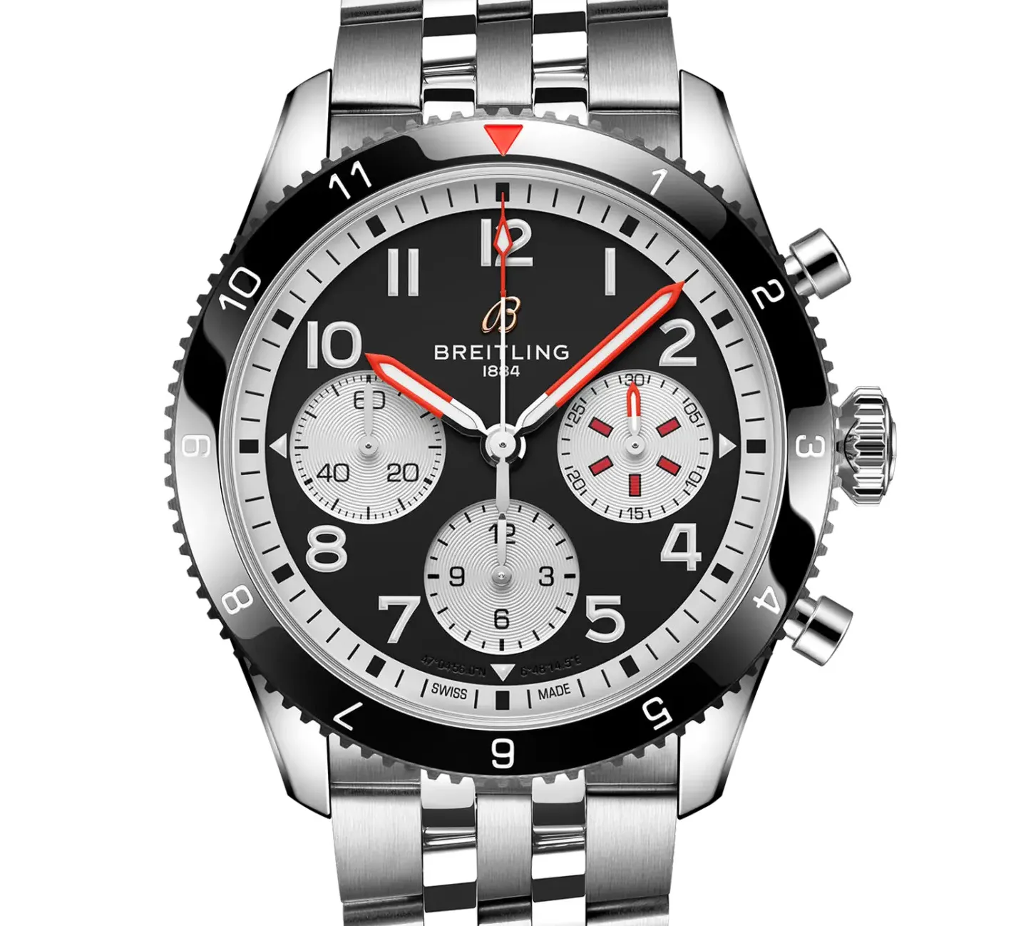 Breitling Classic AVI Chronograph 42 Mosquito Watch with Stainless Steel Bracelet