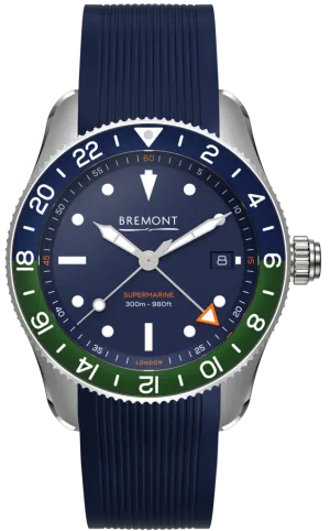 Bremont Supermarine S302 GMT Blue Rubber D