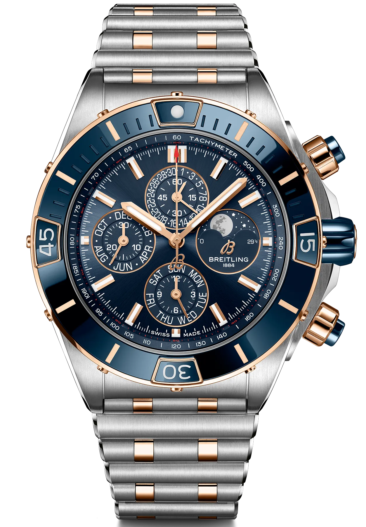BRT Watch Super ChronoMT Four Year Calendar Steel & Gold