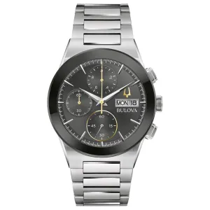 BULOVA Modern Millennia Chronograph Watch ALL Stainless Steel 96C149