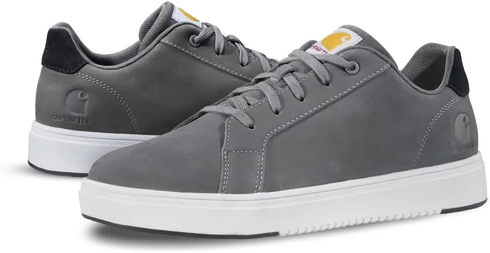 Carhartt Detroit Leather Sneakers for Men - Comfortable Shoes for Men with Wide Toe Box, Comfort Footbed and Midsole, and Slip-Resistant Outsole