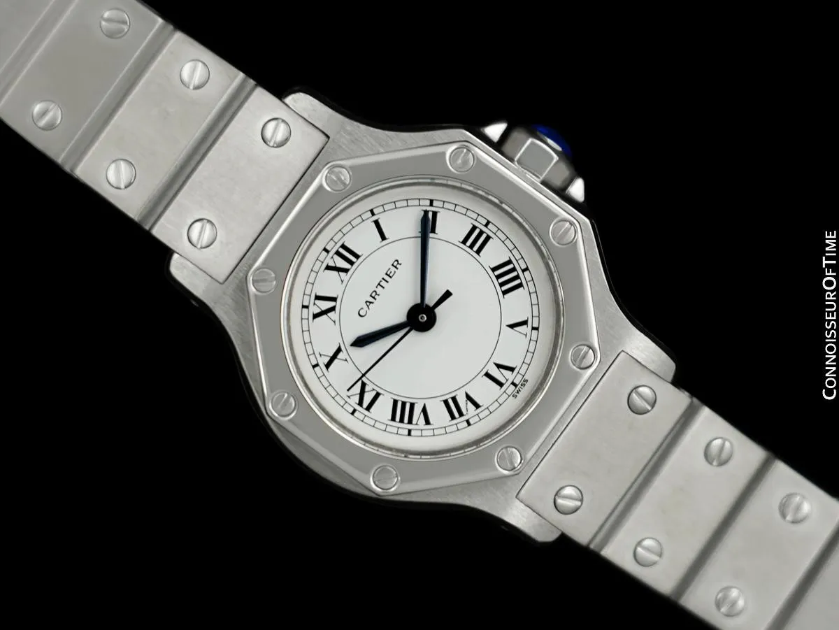 Cartier Santos Octagon Ladies Watch, Automatic - Stainless Steel