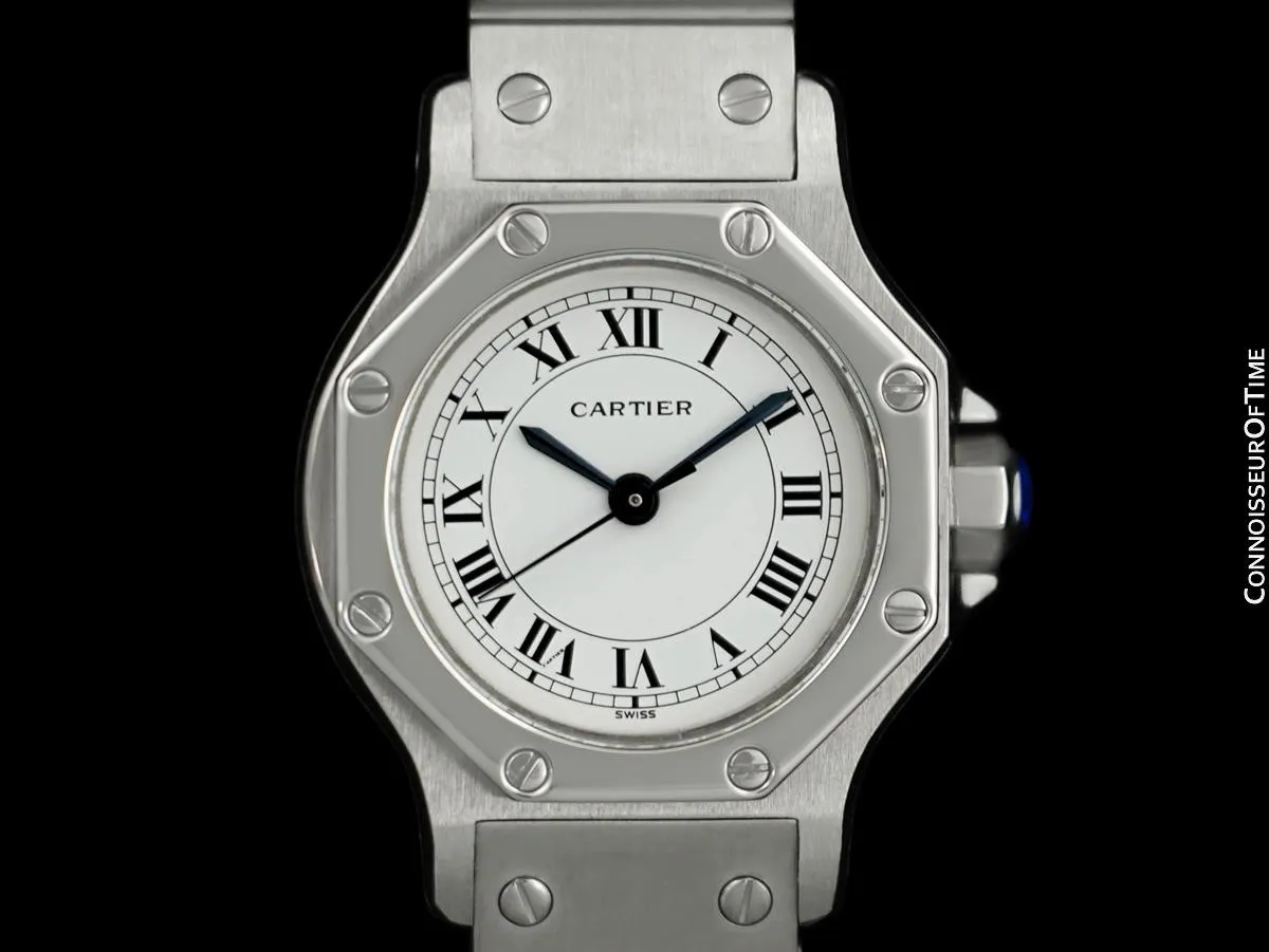 Cartier Santos Octagon Ladies Watch, Automatic - Stainless Steel