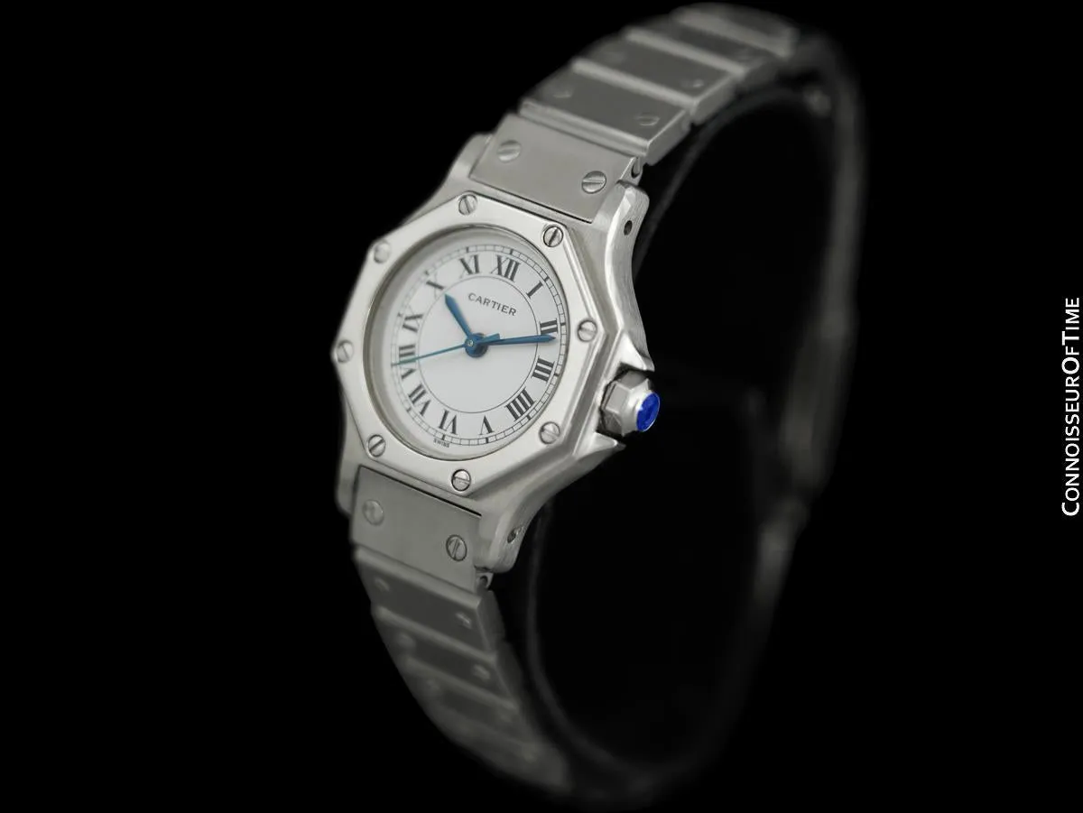 Cartier Santos Octagon Ladies Watch, Automatic - Stainless Steel