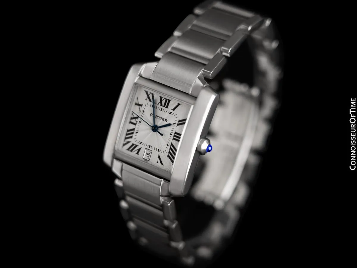 Cartier Tank Francaise Mens Automatic SS Steel W51002Q3 Watch