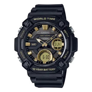 Casio Digital Analog Black Resin Band Watch AEQ120W-9A