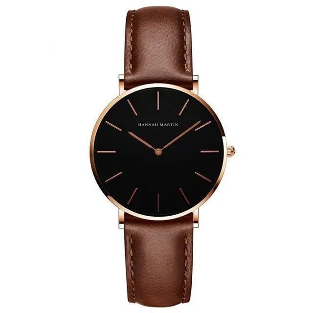 Casual Retro Leather Strap Waterproof Watch For Women