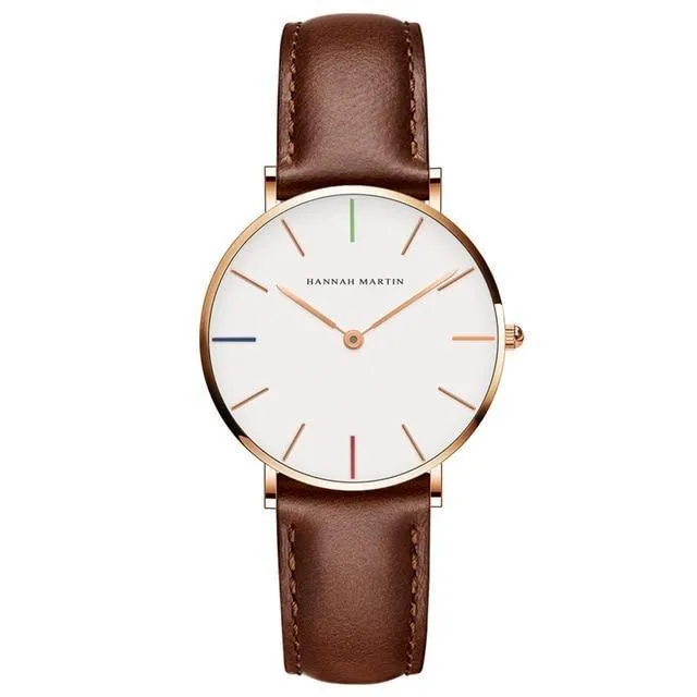 Casual Retro Leather Strap Waterproof Watch For Women