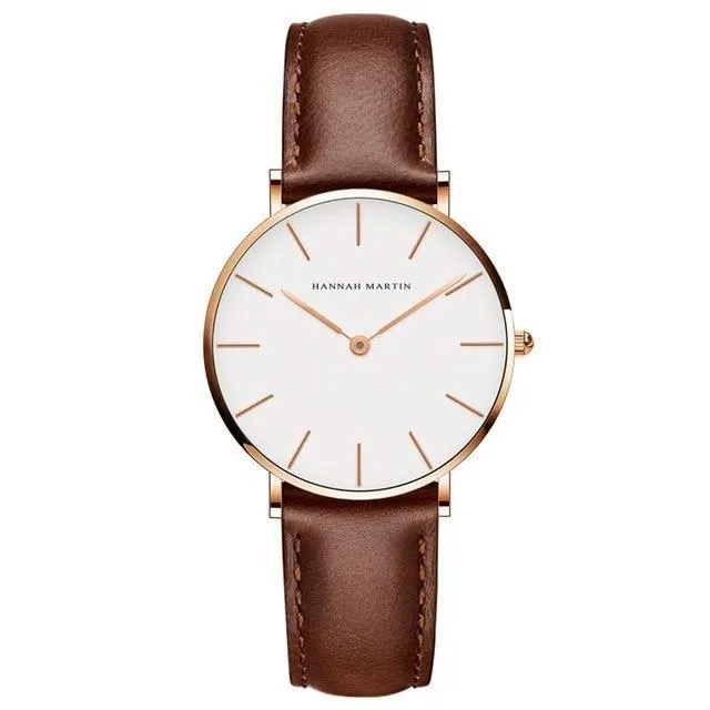 Casual Retro Leather Strap Waterproof Watch For Women