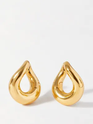 Charlotte Collins twist hoop earrings in gold