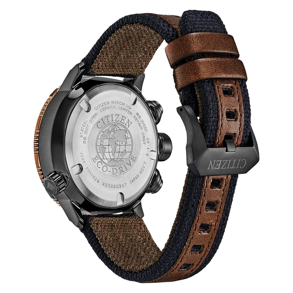 Citizen Promaster Altichron Mens Black Cordura Band Khaki Quartz Dial Watch - BN5055-05E